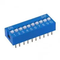 CHAVE DIP SWITCH AZUL 10 VIAS 180 graus