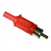 PLUG RCA MACHO VERMELHO P/ CABO