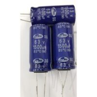 CAPACITOR ELETROLITICO 1500UFX63V 85 grausC 3,5X2,0 CM