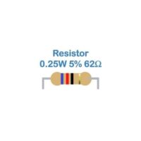 RESISTOR 62R 1/4W 5%