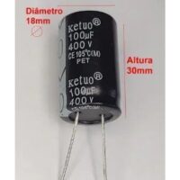 CAPACITOR ELETROLITICO 100UFX400V