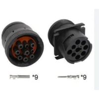 CONECTOR DEUTSCH 9 PINOS CIRCULAR MACHO / FEMEA